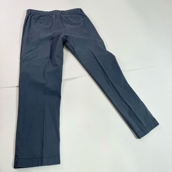 Tommy Hilfiger Pants Mens 34/32 Gray Solid Mid-Rise Straight-Leg Cotton Custom F - Picture 9 of 9